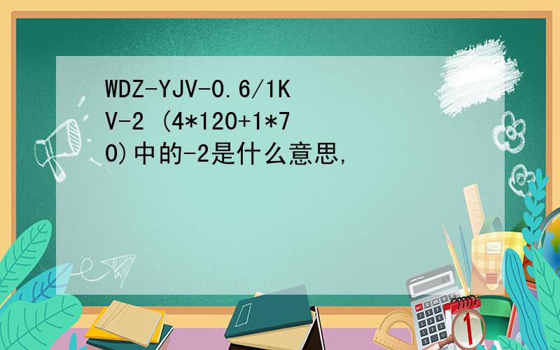 WDZ-YJV-0.6/1KV-2 (4*120+1*70)中的-2是什么意思,