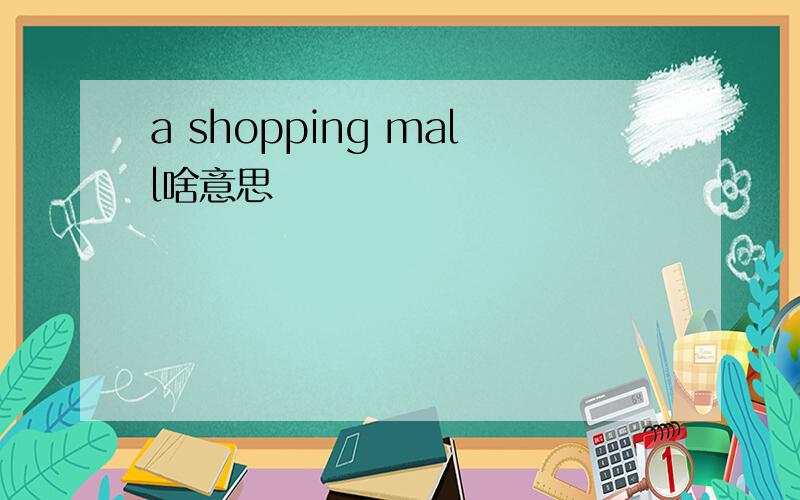 a shopping mall啥意思