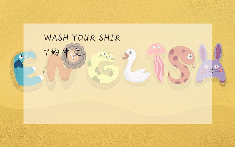 WASH YOUR SHIRT的中文.