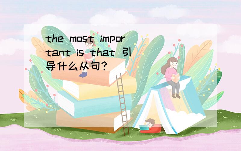 the most important is that 引导什么从句?
