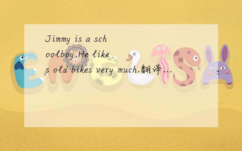 Jimmy is a schoolboy.He likes old bikes very much.翻译...