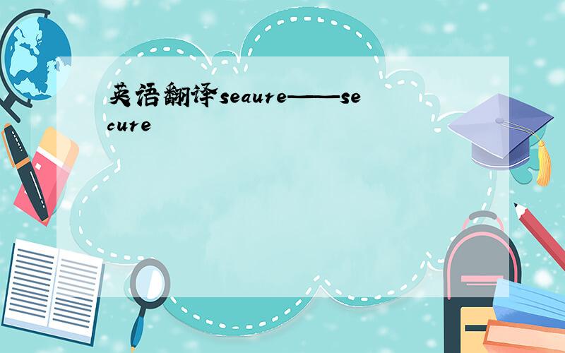 英语翻译seaure——secure