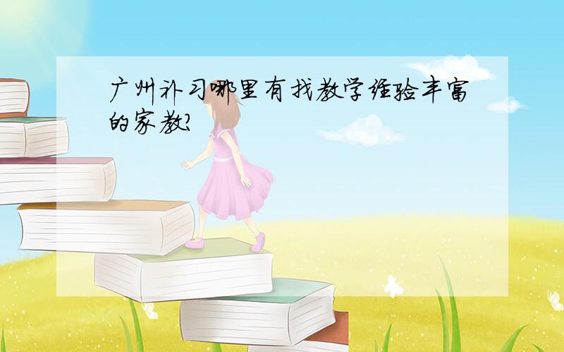 广州补习哪里有找教学经验丰富的家教?